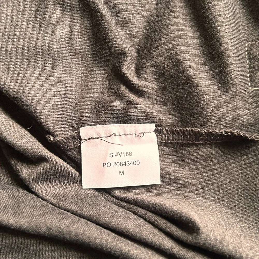 Vuori Strato Tech Polo Medium Charcoal Grey Heather Performance Shirt - Picture 3 of 5